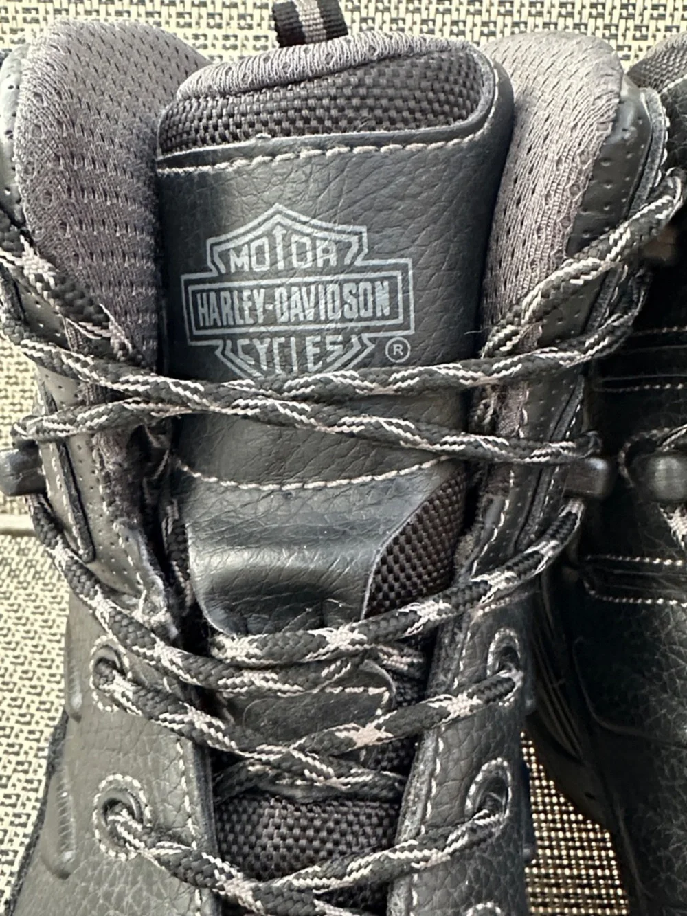 Harley-Davidson Black Men's Lace-Up Motorcycle Boots Size 11 - Picture 8 of 10